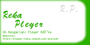 reka pleyer business card